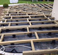 Lambourdes bois 95x45mm sur plots