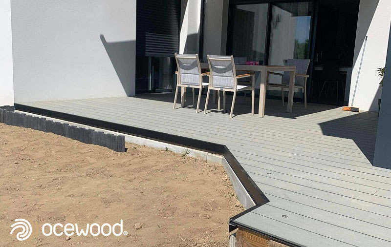 Terrasse composite Océwood gris clair