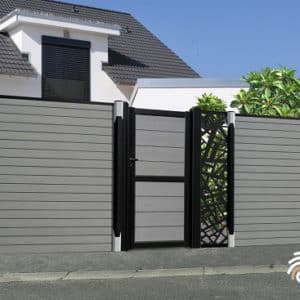 quel style pour mon portillon de clôture ? - portillon composite gris basalte