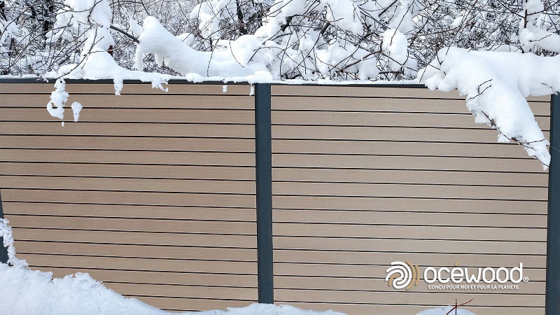 Panneaux composite Océwood résistants à la neige et au froid